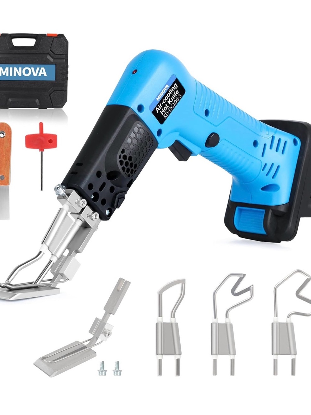 Minova Blue Cordless Hot Knife Fabric Cutter - Home & Craft Tool